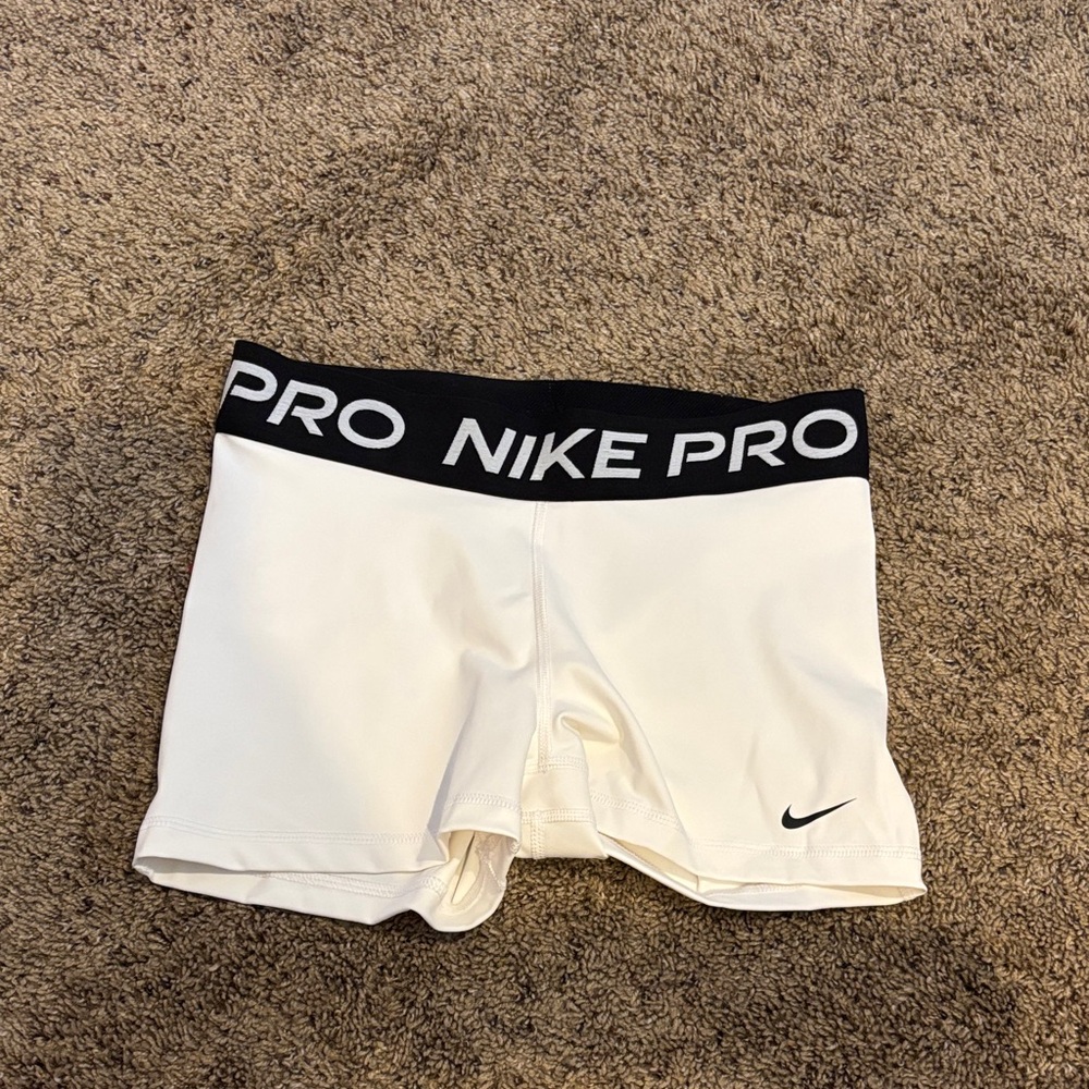 Nike Pro White Athletic Shorts